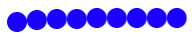 Blue brush stamped 20 pixels apart