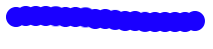 Blue brush stamped 10 pixels apart